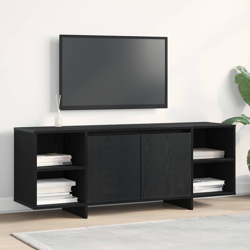 Cabinet TV Stejar Negru 120 x 30 x 40,5 cm Lemn compozit GartenMobel Dekor