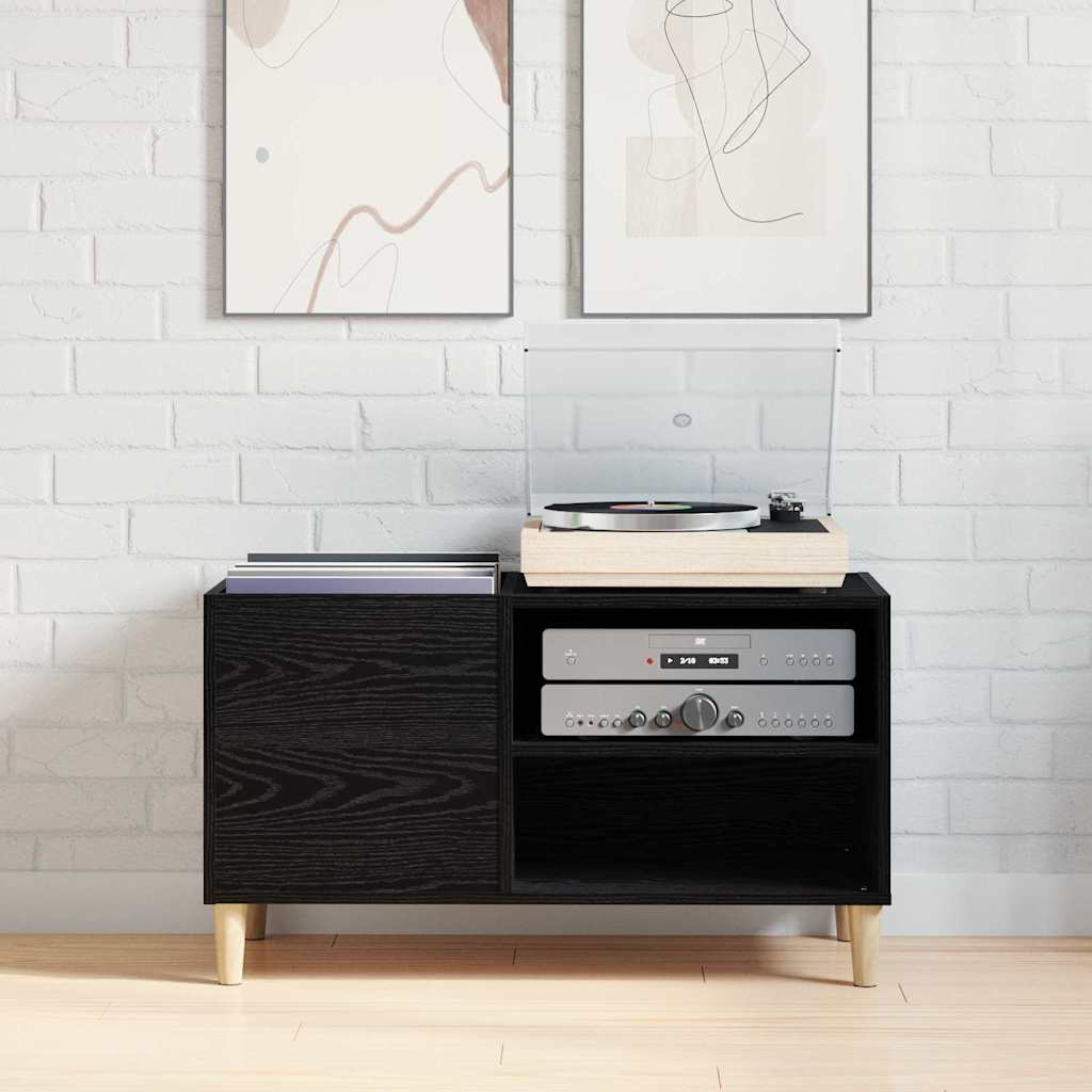 Dulap pentru discuri de vinil Stejar negru 84,5 x 38 x 48 cm GartenMobel Dekor