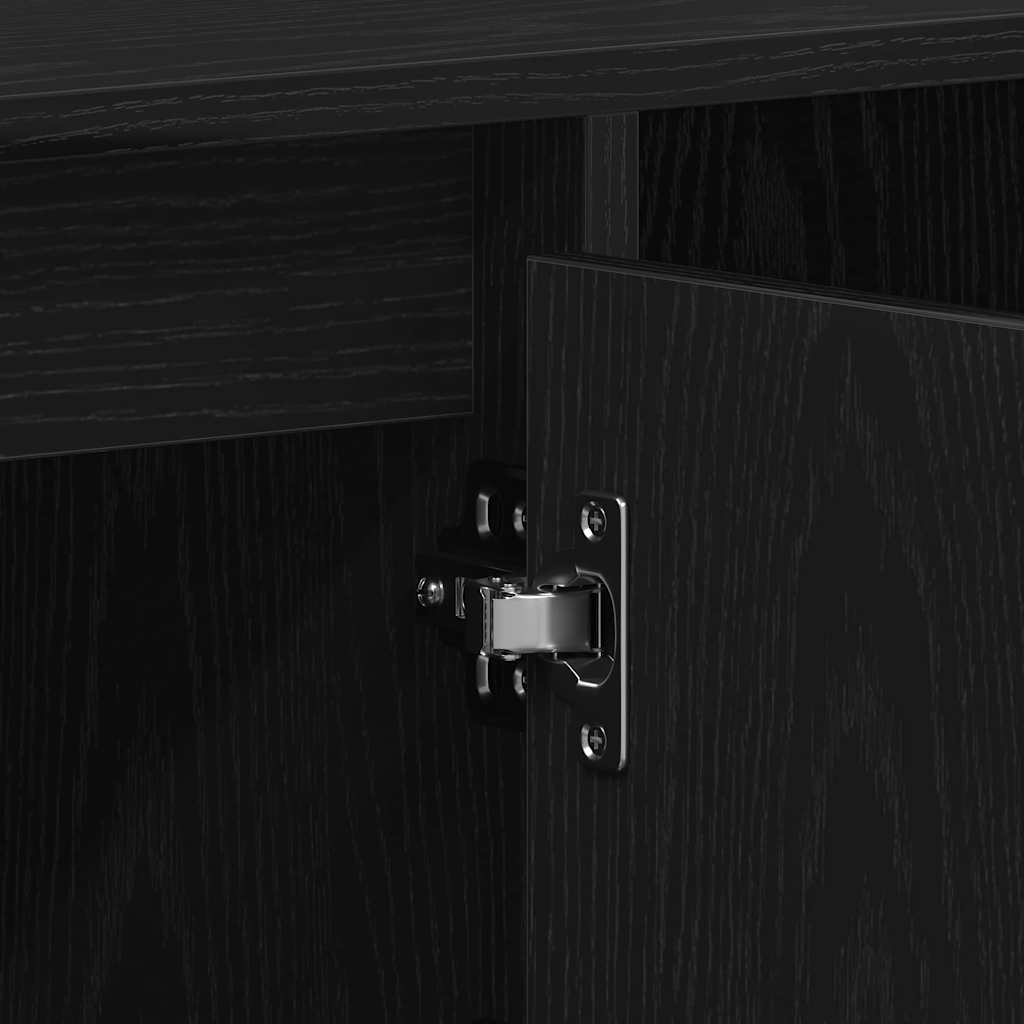 Set comodă TV Stejar Negru 100 x 35 x 55 cm Lemn compozit GartenMobel Dekor