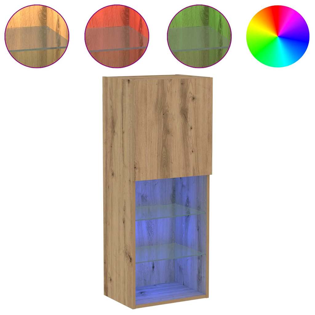 Set comodă TV Stejar Artizanal 40,5 x 30 x 102 cm Lemn compozit GartenMobel Dekor