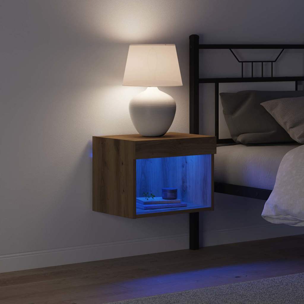 Set comodă TV Stejar Artizanal 40 x 30 x 30 cm Lemn compozit GartenMobel Dekor