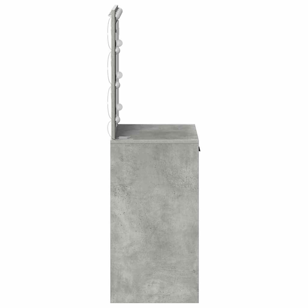 Birou de Toaletă Gri beton 50 x 41 x 135 cm Lemn compozit GartenMobel Dekor