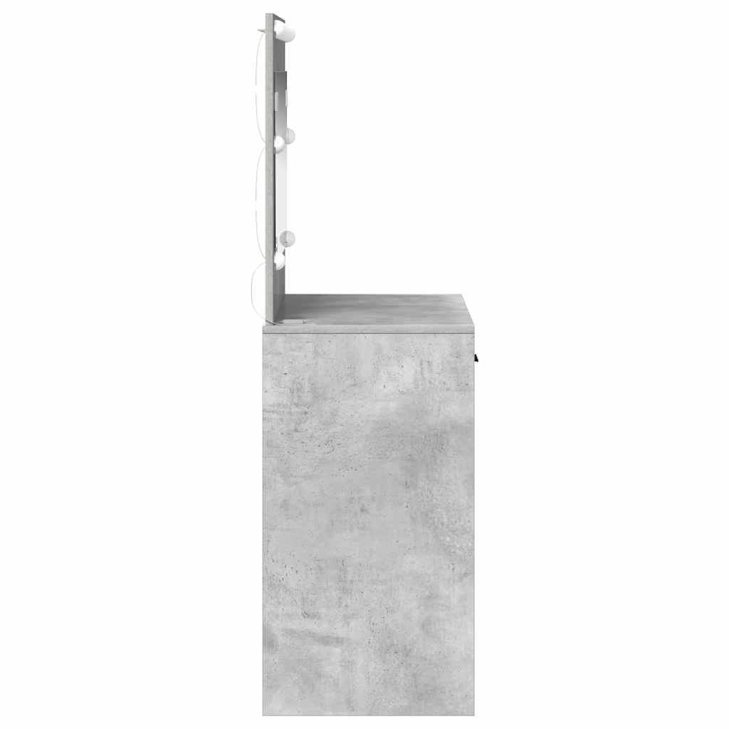 Birou de Toaletă Gri beton 78,5 x 41 x 135 cm Lemn compozit GartenMobel Dekor