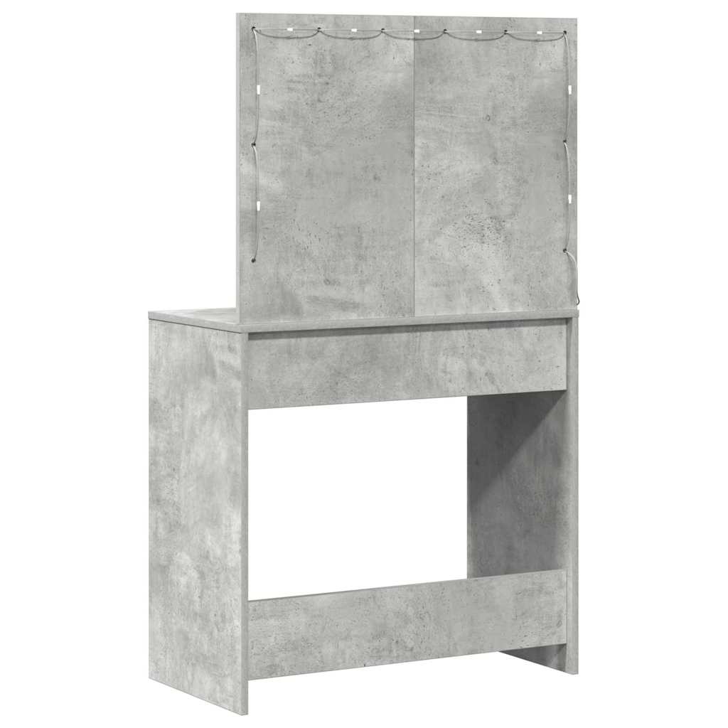 Birou de Toaletă Gri beton 78,5 x 41 x 135 cm Lemn compozit GartenMobel Dekor