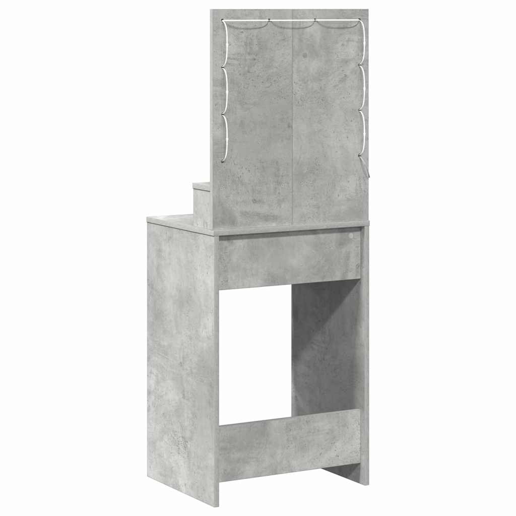 Masă de Machiaj Gri din beton 50 x 41 x 135 cm Lemn compozit GartenMobel Dekor