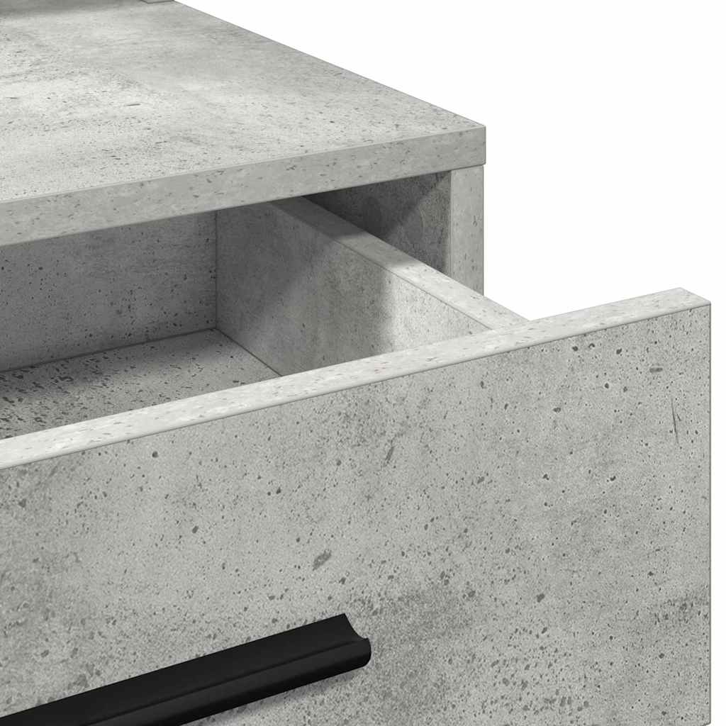 Masă de Machiaj Gri din beton 79 x 41 x 135 cm Lemn compozit GartenMobel Dekor