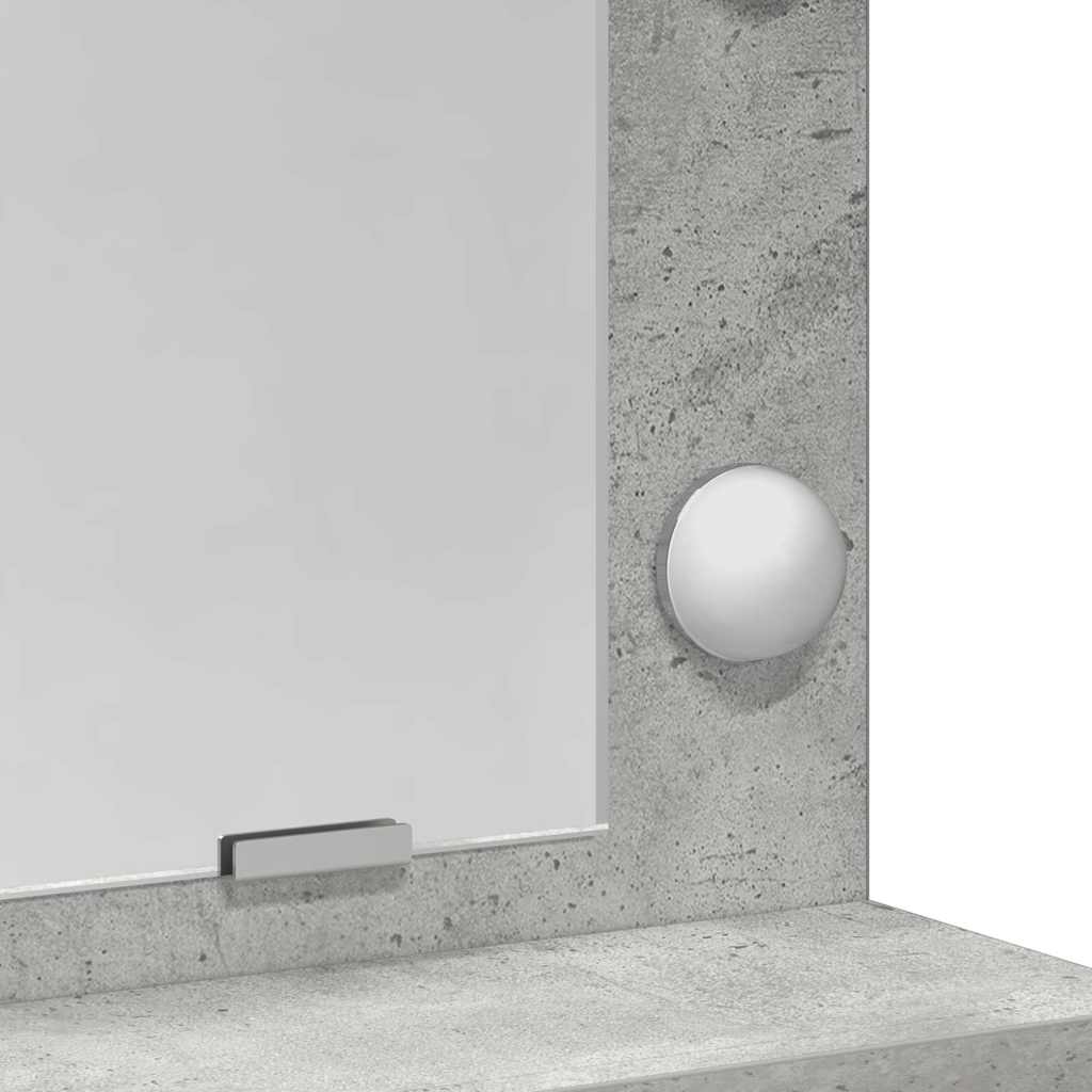 Masă de Machiaj Gri din beton 79 x 41 x 135 cm Lemn compozit GartenMobel Dekor