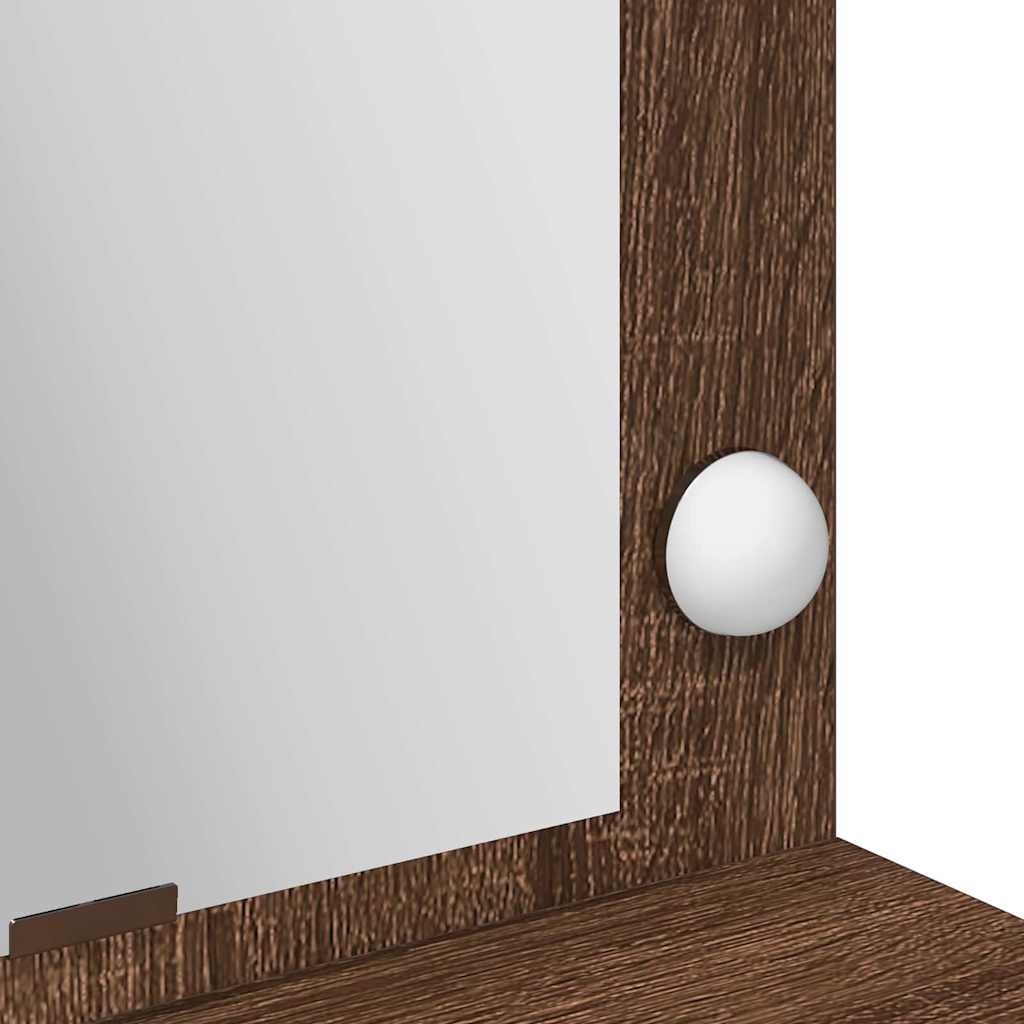 Masă de Machiaj Stejar închis 100 x 41 x 135 cm Lemn compozit GartenMobel Dekor