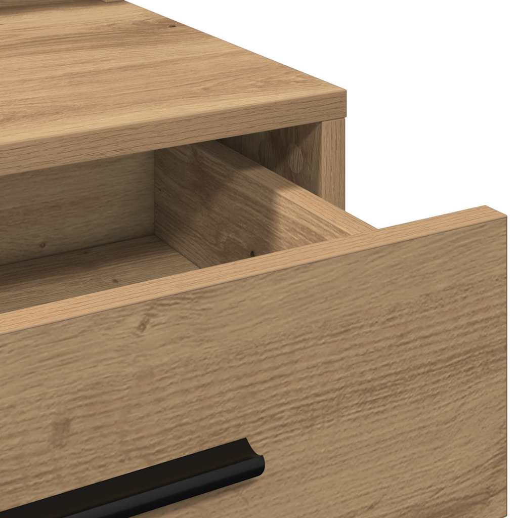 Masă de Machiaj Stejar Artizanal 79 x 41 x 135 cm Lemn compozit GartenMobel Dekor