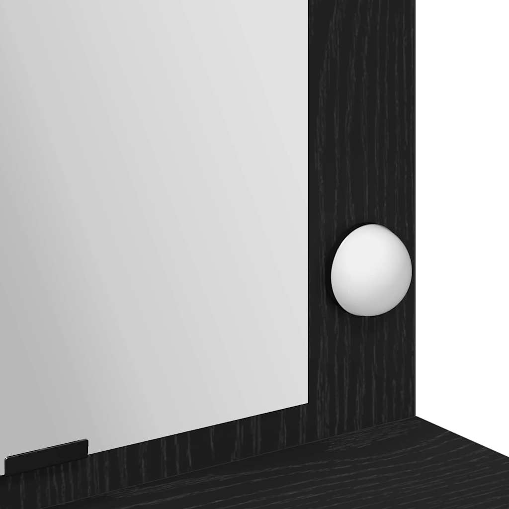 Masă de Machiaj Stejar Negru 100 x 41 x 135 cm Lemn compozit GartenMobel Dekor