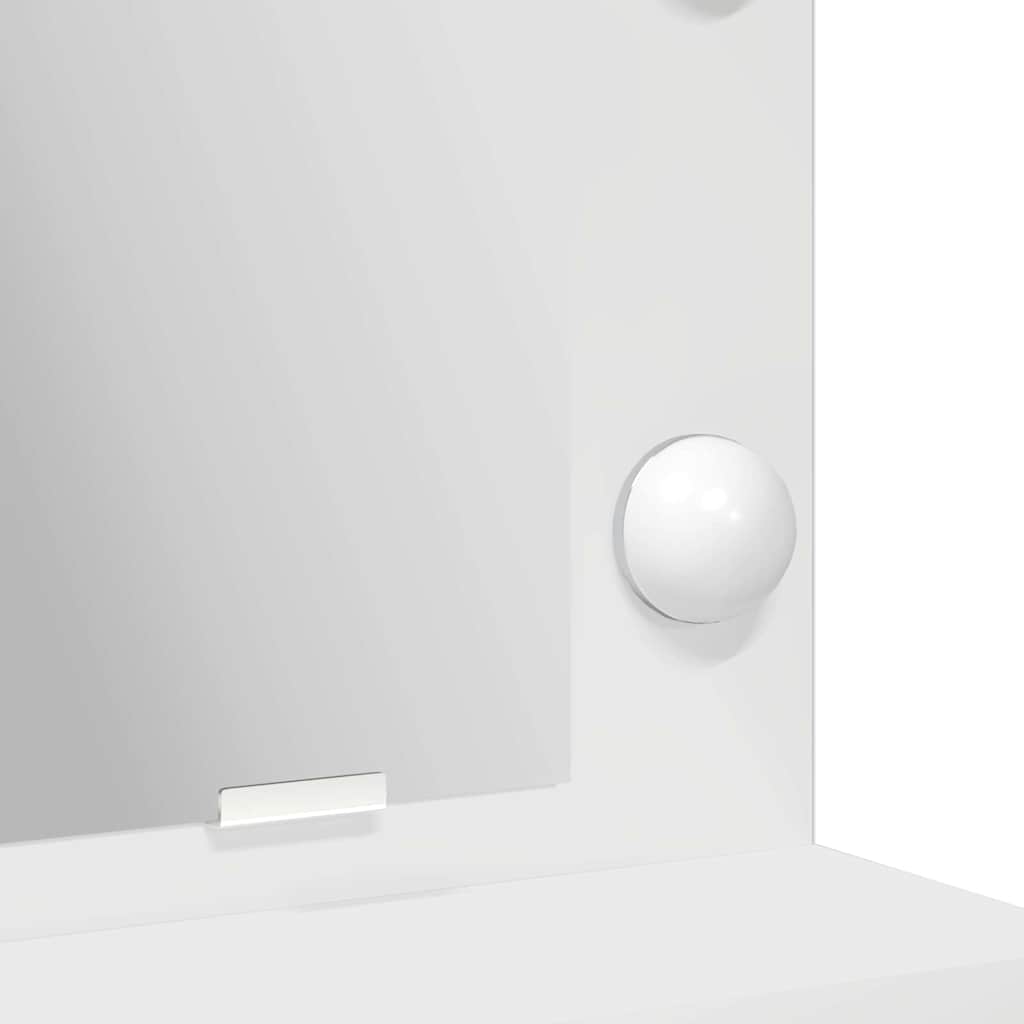 Masă de Machiaj cu raft Alb 75,5 x 41 x 135 cm Lemn compozit GartenMobel Dekor