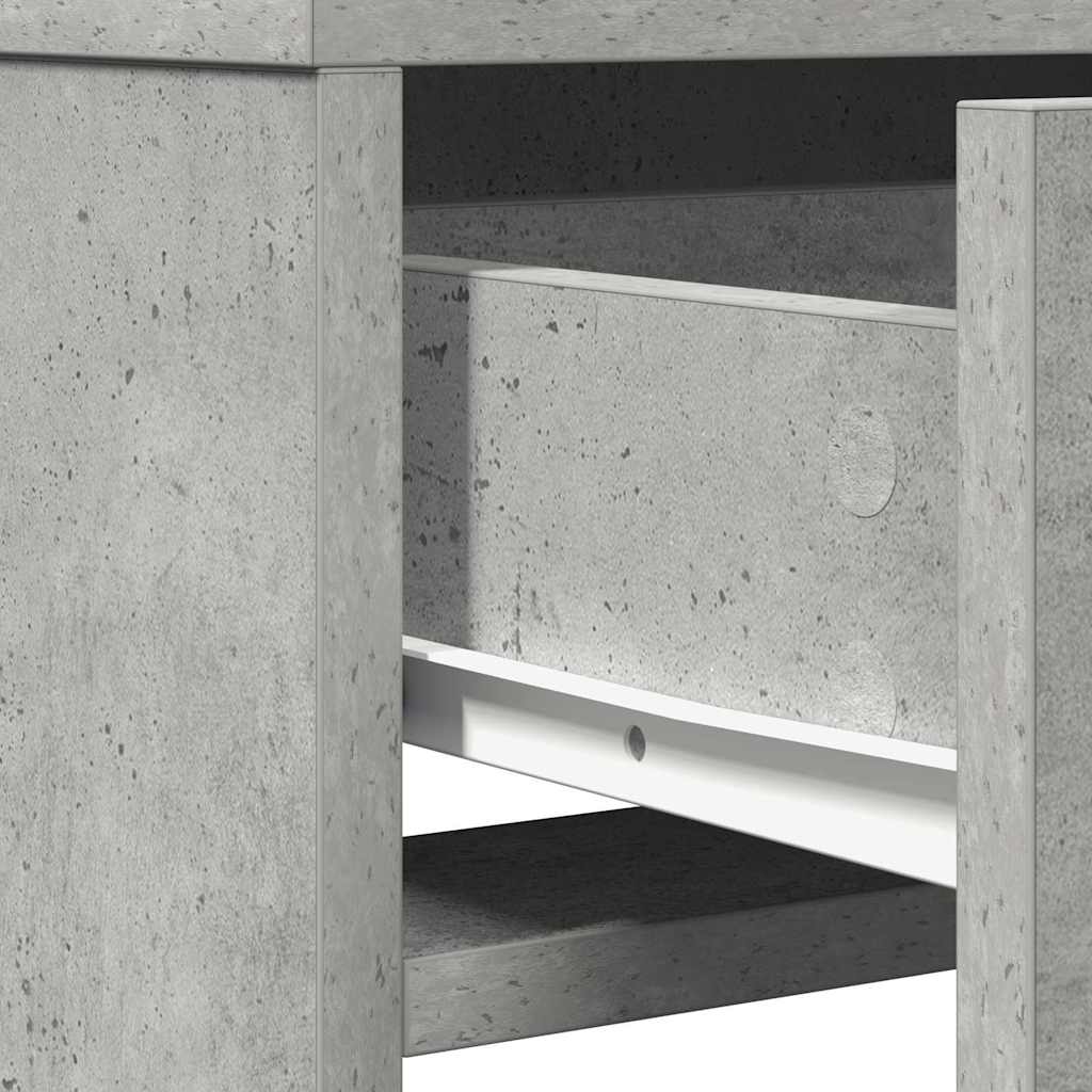 Masă de Machiaj Gri din beton 50 x 41 x 140 cm Lemn compozit GartenMobel Dekor