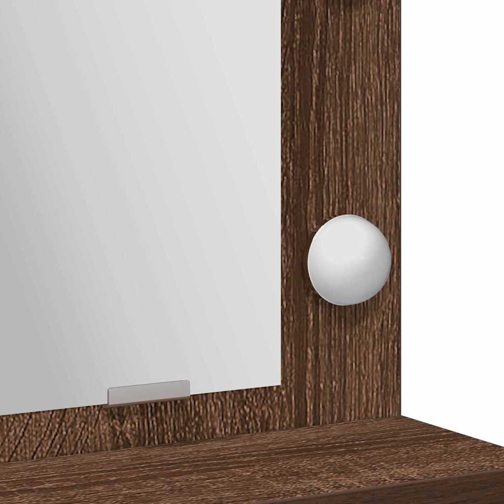 Masă de Machiaj Stejar închis 75,5 x 41 x 135 cm Lemn compozit GartenMobel Dekor