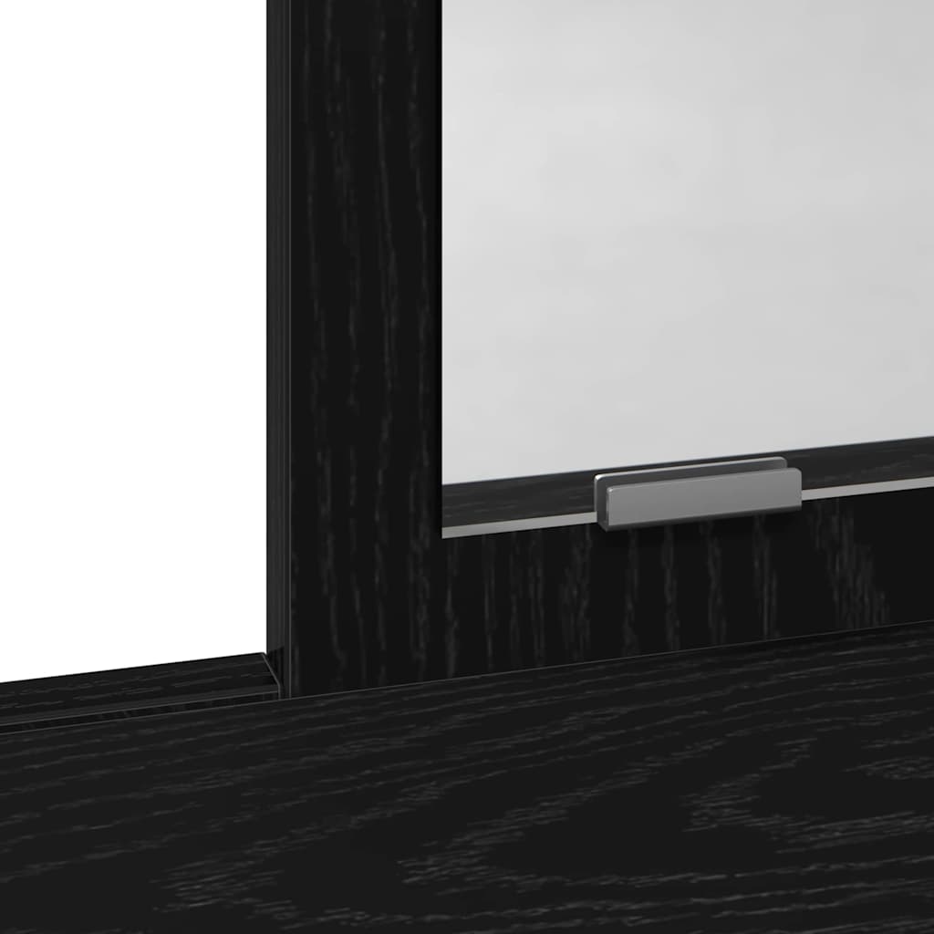 Masă de Machiaj Stejar Negru 79 x 41 x 140 cm Lemn compozit GartenMobel Dekor