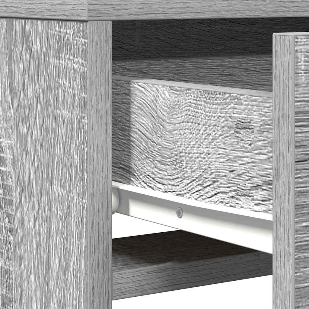 Masă de Machiaj cu sertar Gri 50 x 41 x 140 cm Lemn compozit GartenMobel Dekor
