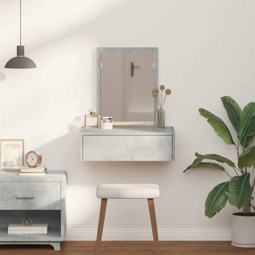 Masă de Machiaj cu sertar Gri 60 x 40 x 70 cm Lemn compozit GartenMobel Dekor