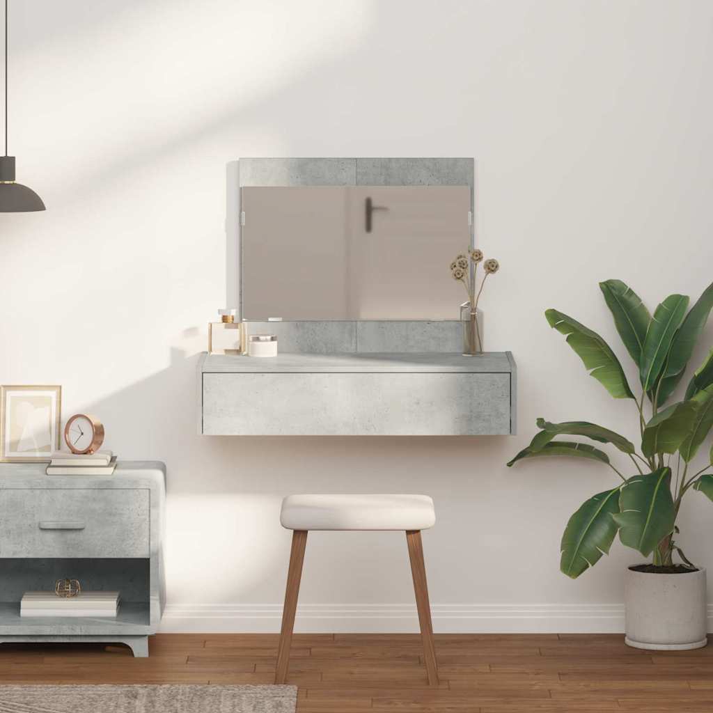 Masă de Machiaj cu sertar Gri 83 x 40 x 70 cm Lemn compozit GartenMobel Dekor