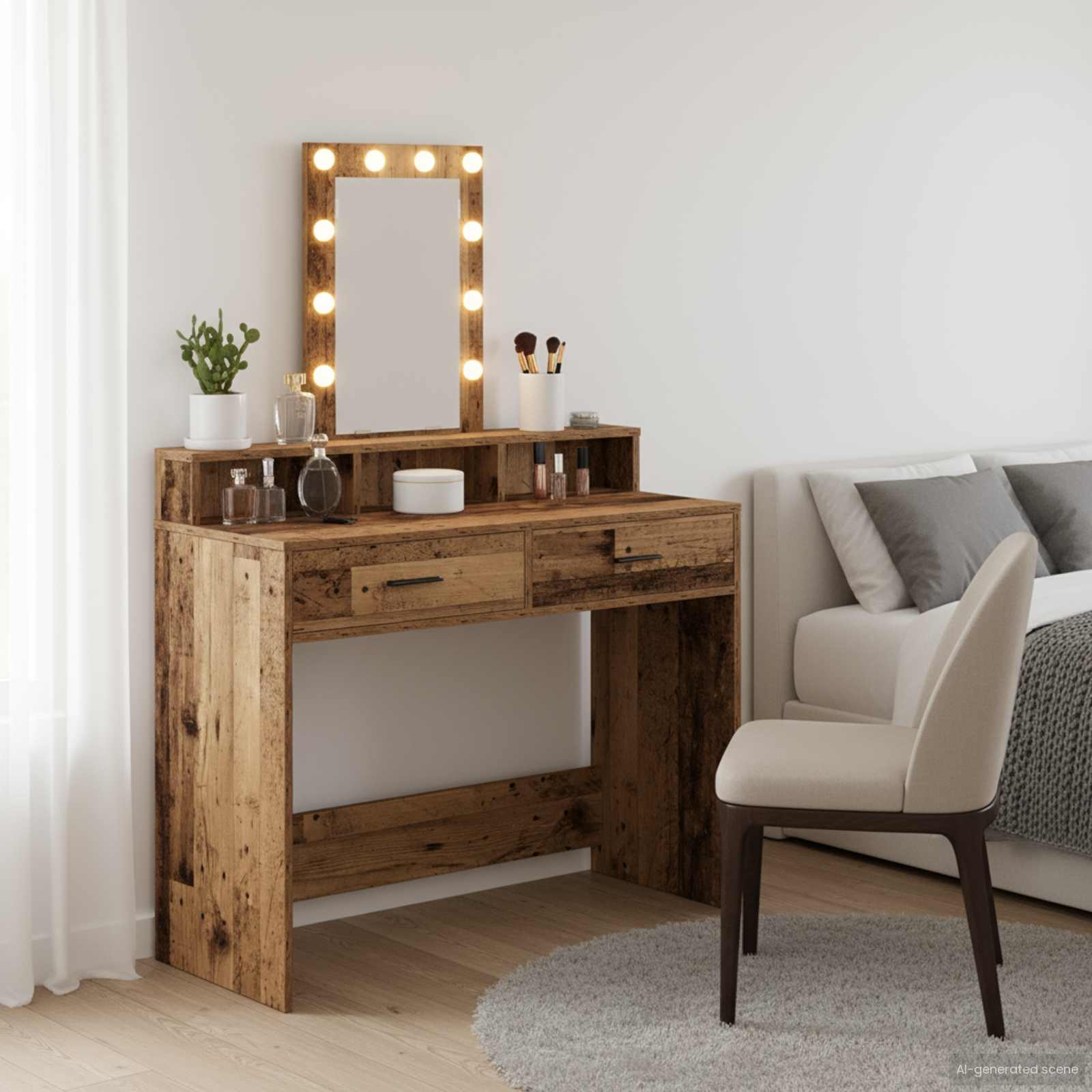 Masă de Machiaj cu sertar Maro 100 x 41 x 140 cm Lemn compozit GartenMobel Dekor