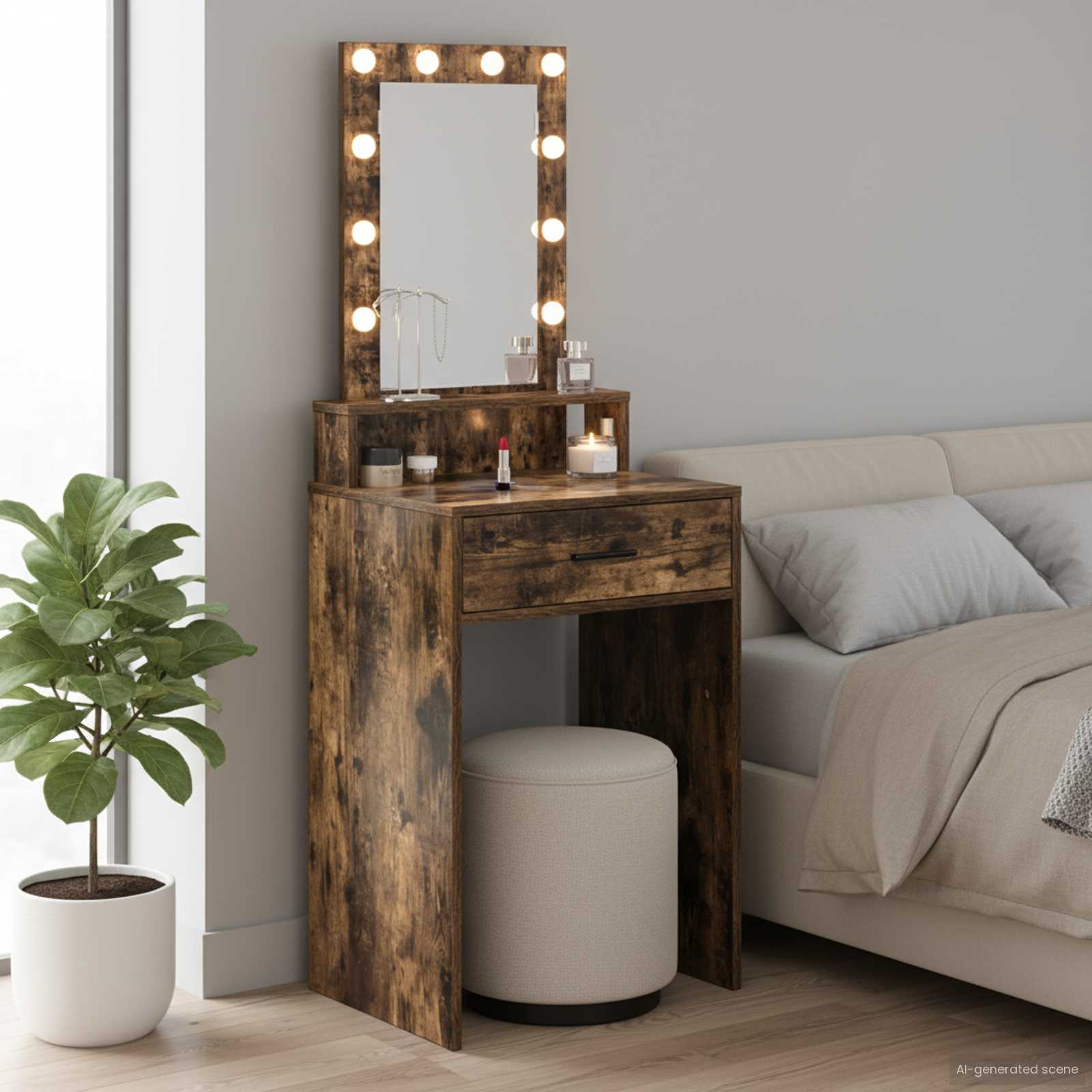 Masă de Machiaj cu sertar Maro 50 x 41 x 140 cm Lemn compozit GartenMobel Dekor