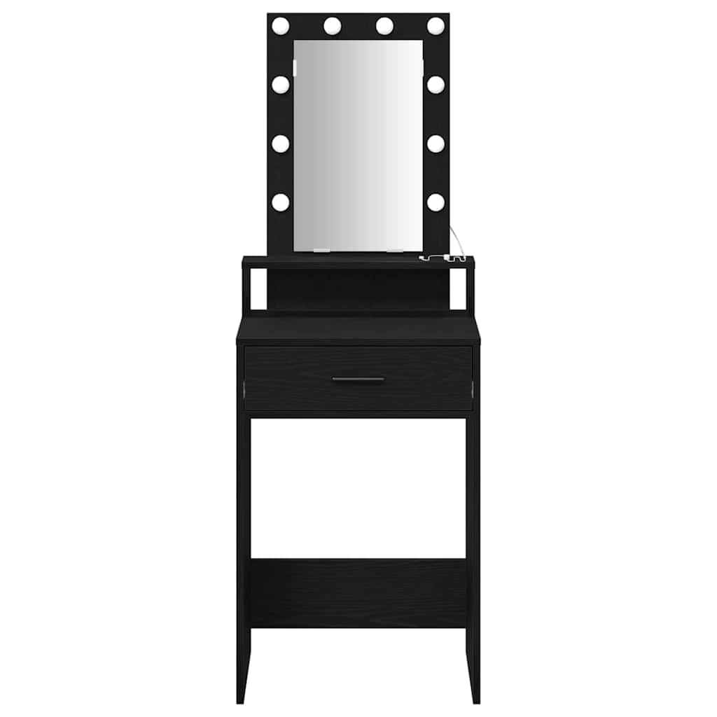 Masă de Machiaj cu sertar Negru 50 x 41 x 140 cm Lemn compozit GartenMobel Dekor