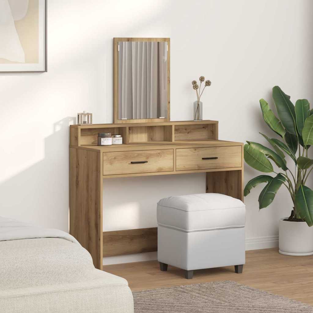 Masă de Machiaj cu sertar Stejar Artizanal 100 x 41 x 140 cm GartenMobel Dekor