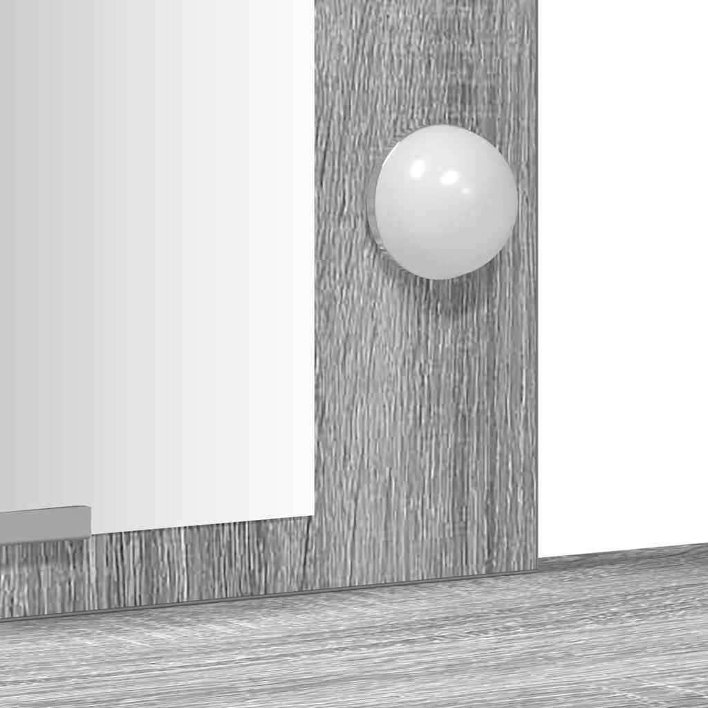 Masă de Machiaj cu ușă Gri 102 x 33 x 135 cm Lemn compozit GartenMobel Dekor