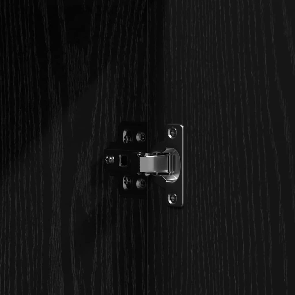 Masă de Machiaj cu ușă Negru 102 x 33 x 135 cm Lemn compozit GartenMobel Dekor