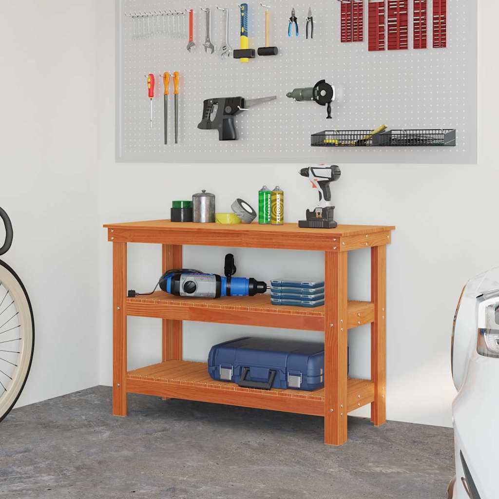 Banc de lucru Maro ceruit 110,5 x 50 x 80 cm Lemn masiv de pin GartenMobel Dekor