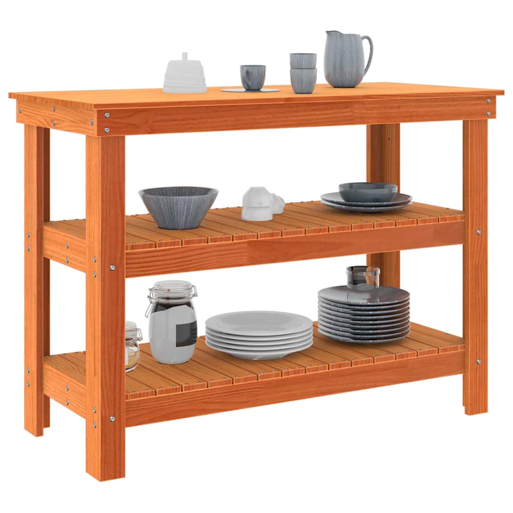 Banc de lucru Maro ceruit 110,5 x 50 x 80 cm Lemn masiv de pin GartenMobel Dekor