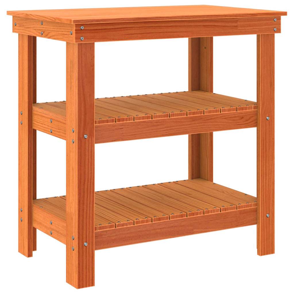 Banc de lucru Maroniu cerat 78,5 x 50 x 80 cm Lemn de pin masiv GartenMobel Dekor