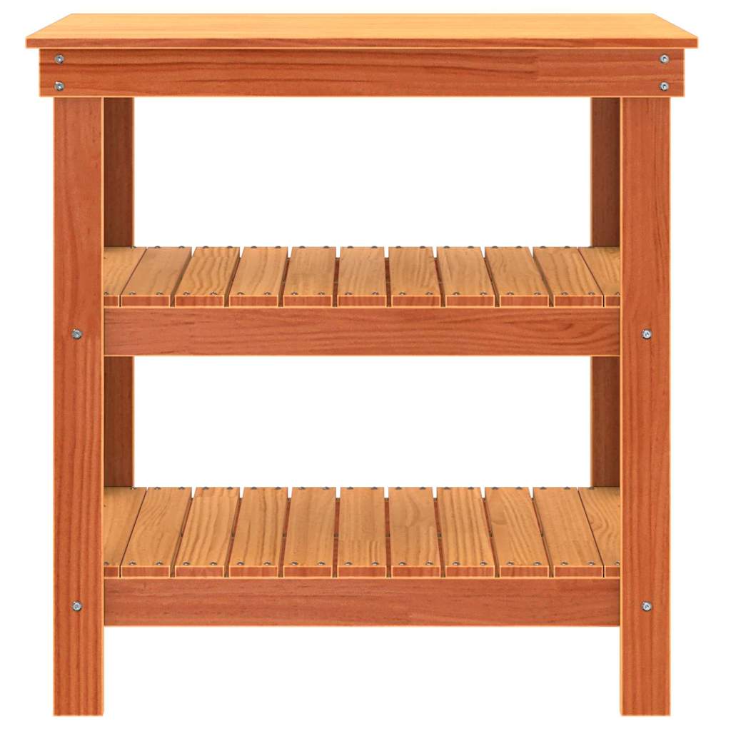 Banc de lucru Maroniu cerat 78,5 x 50 x 80 cm Lemn de pin masiv GartenMobel Dekor