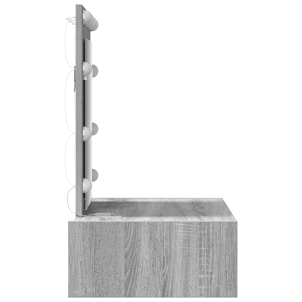 Masă de Machiaj cu sertar Gri 60 x 40 x 70 cm Lemn compozit GartenMobel Dekor