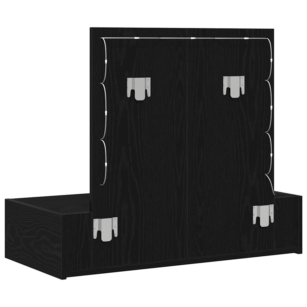 Masă de Machiaj cu sertar Negru 83 x 40 x 70 cm Lemn compozit GartenMobel Dekor