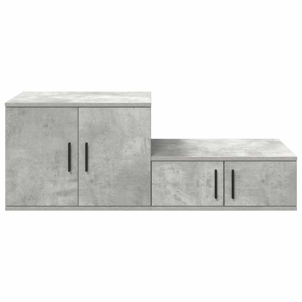 Dulap de depozitare 2 pcs Gri din beton 108 x 41 x 40 cm GartenMobel Dekor