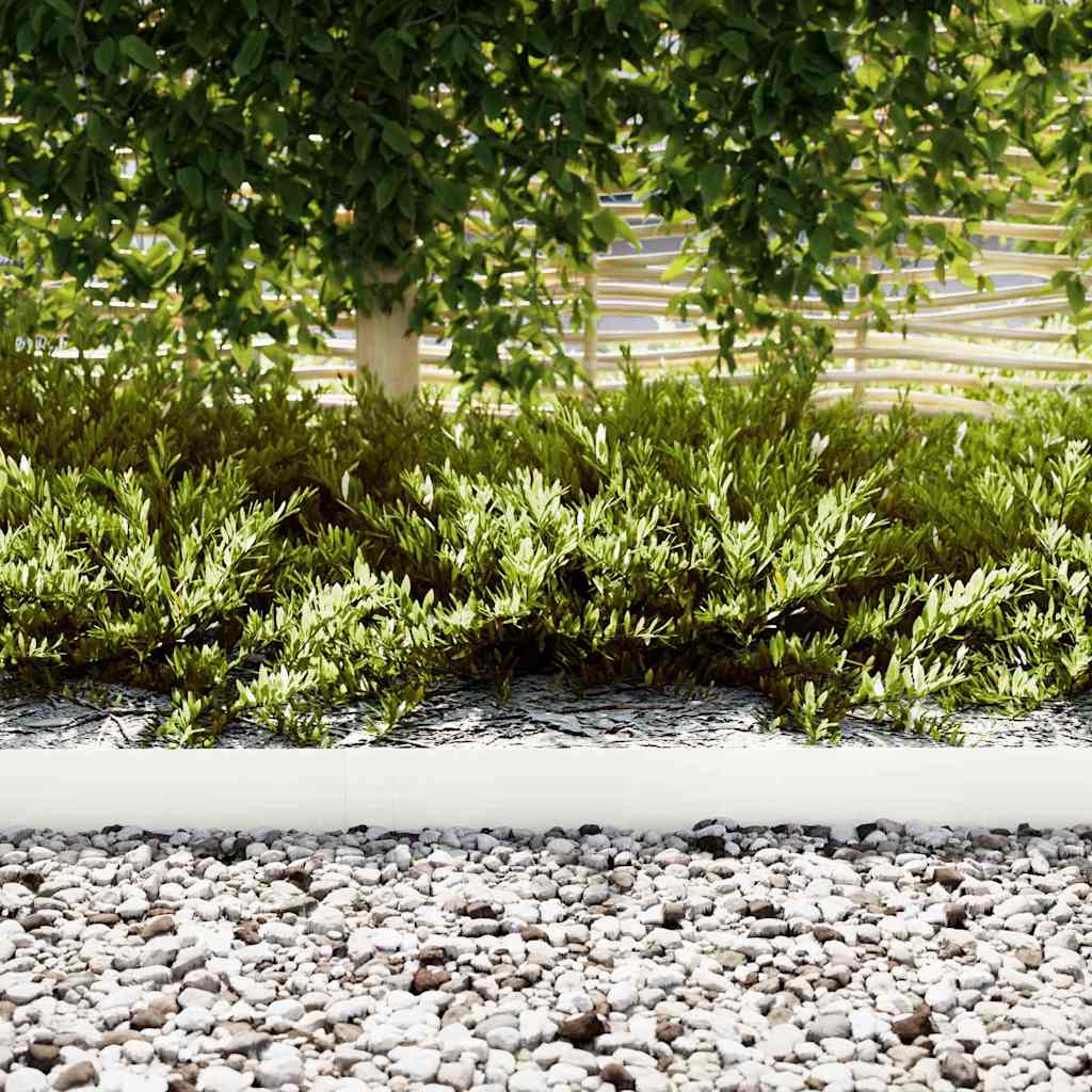 Margine pentru gazon 10 pcs Alb 100 x 0.05 x 20 cm GartenMobel Dekor