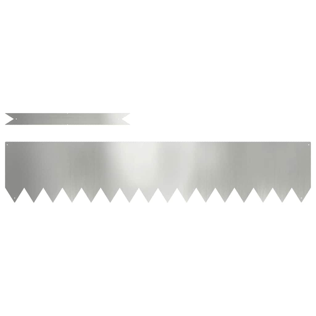 Margine pentru gazon 10 pcs Argintiu 100 x 0.05 x 20 cm GartenMobel Dekor