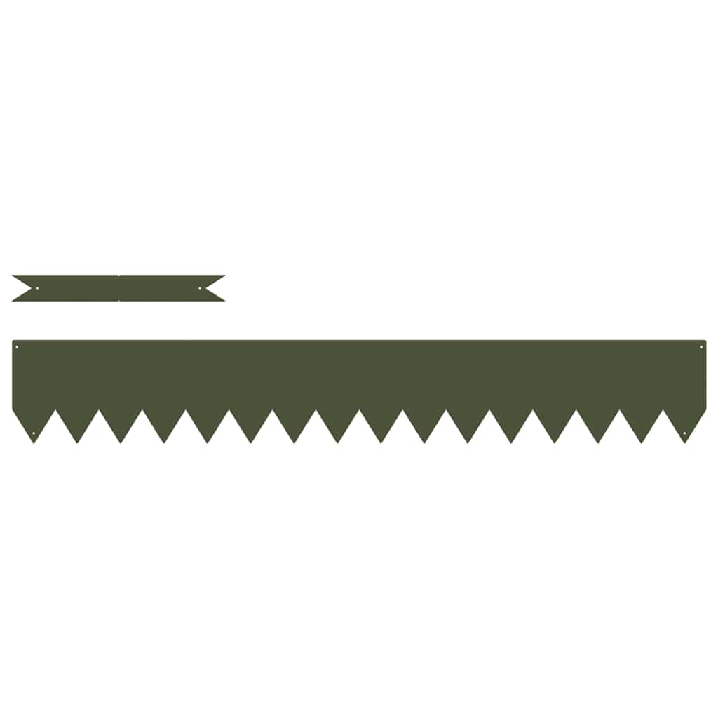 Margine pentru gazon 10 pcs Verde măsliniu 100 x 0.05 x 20 cm GartenMobel Dekor