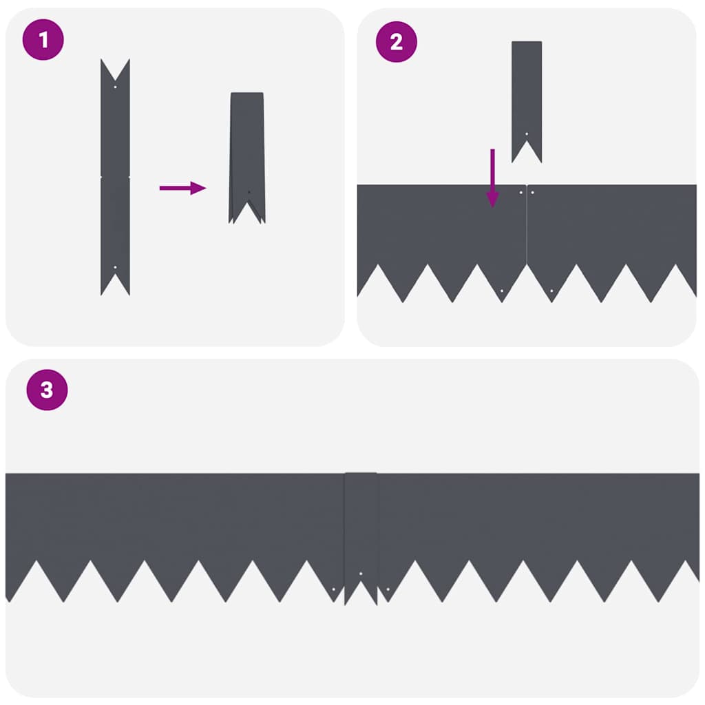 Margine pentru gazon 20 pcs Antracit 100 x 0.05 x 20 cm GartenMobel Dekor