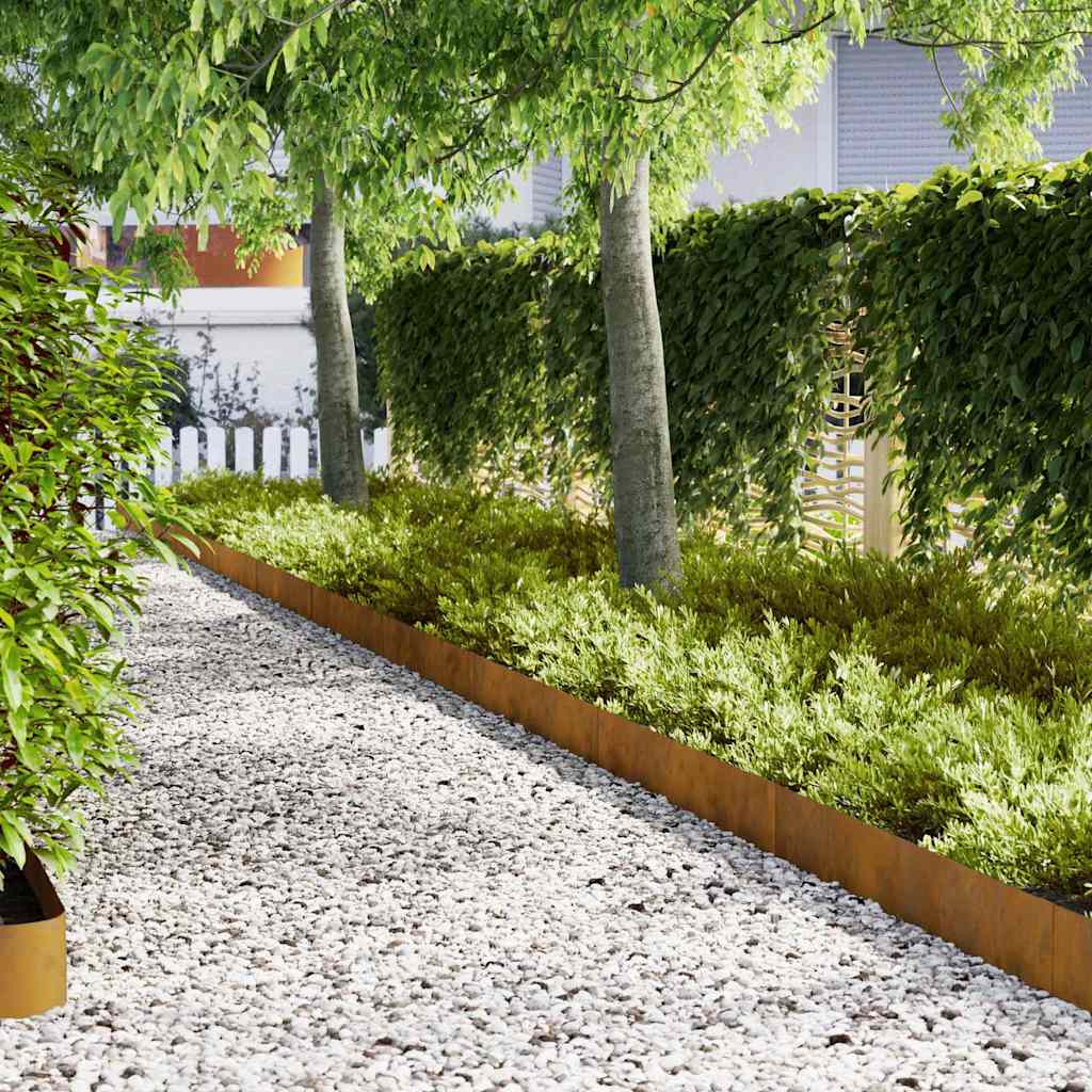 Margine pentru gazon 20 pcs Maro 100 x 0.05 x 20 cm GartenMobel Dekor