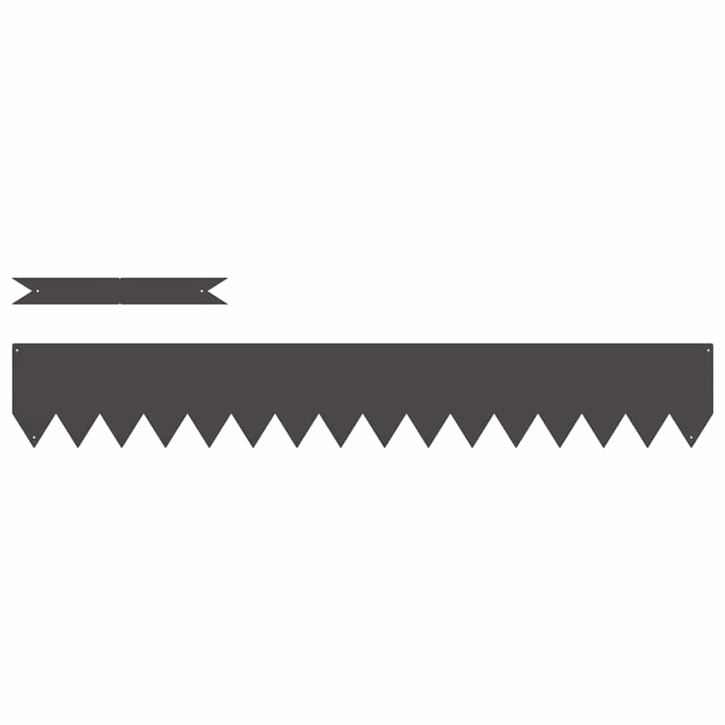 Margine pentru gazon 20 pcs Negru 100 x 0.05 x 20 cm GartenMobel Dekor