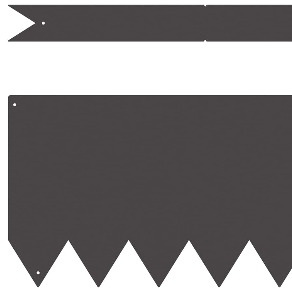 Margine pentru gazon 20 pcs Negru 100 x 0.05 x 20 cm GartenMobel Dekor