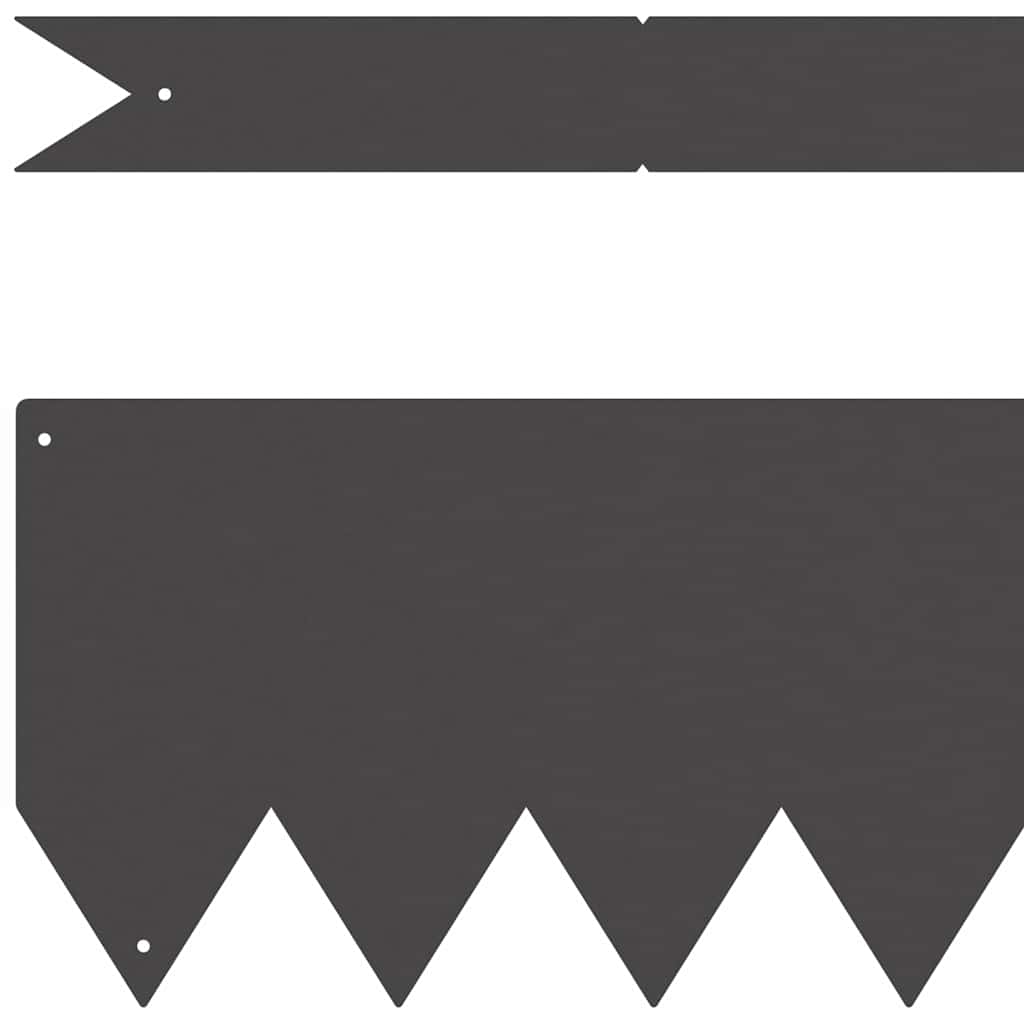 Margine pentru gazon 20 pcs Negru 100 x 0.05 x 20 cm GartenMobel Dekor