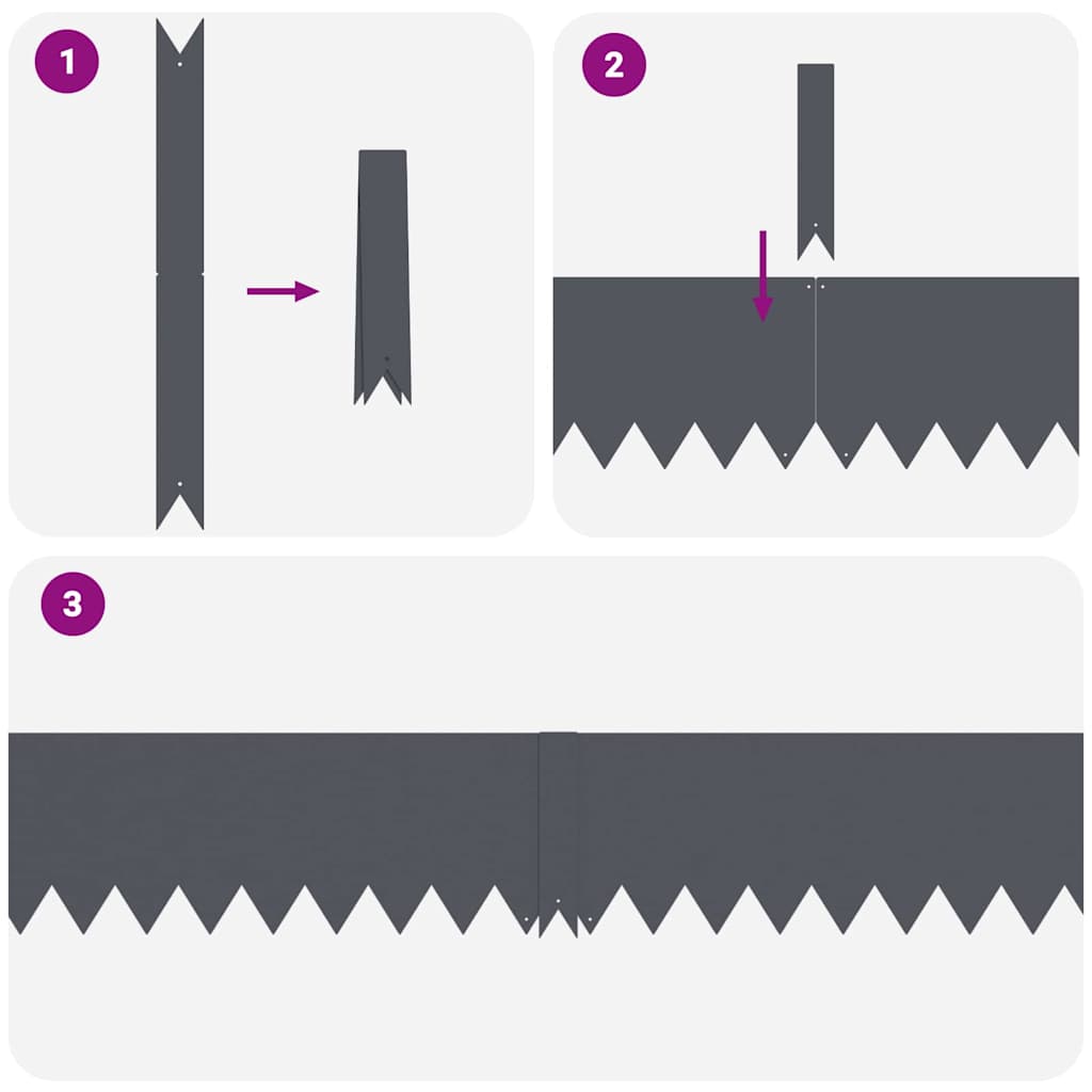 Margine pentru gazon 30 pcs Antracit 100 x 0.05 x 20 cm GartenMobel Dekor