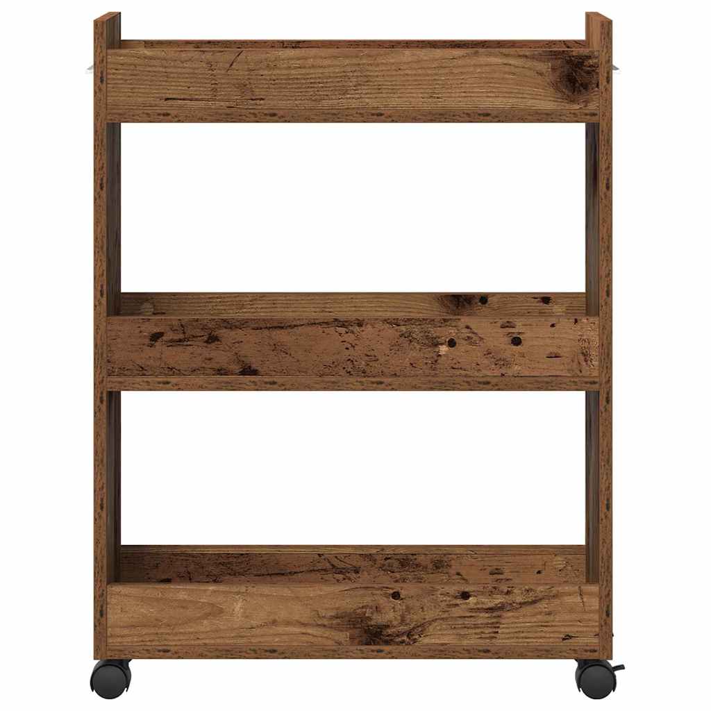 Dulap cu roata Lemn vechi 60 x 22 x 79 cm Lemn compozit GartenMobel Dekor