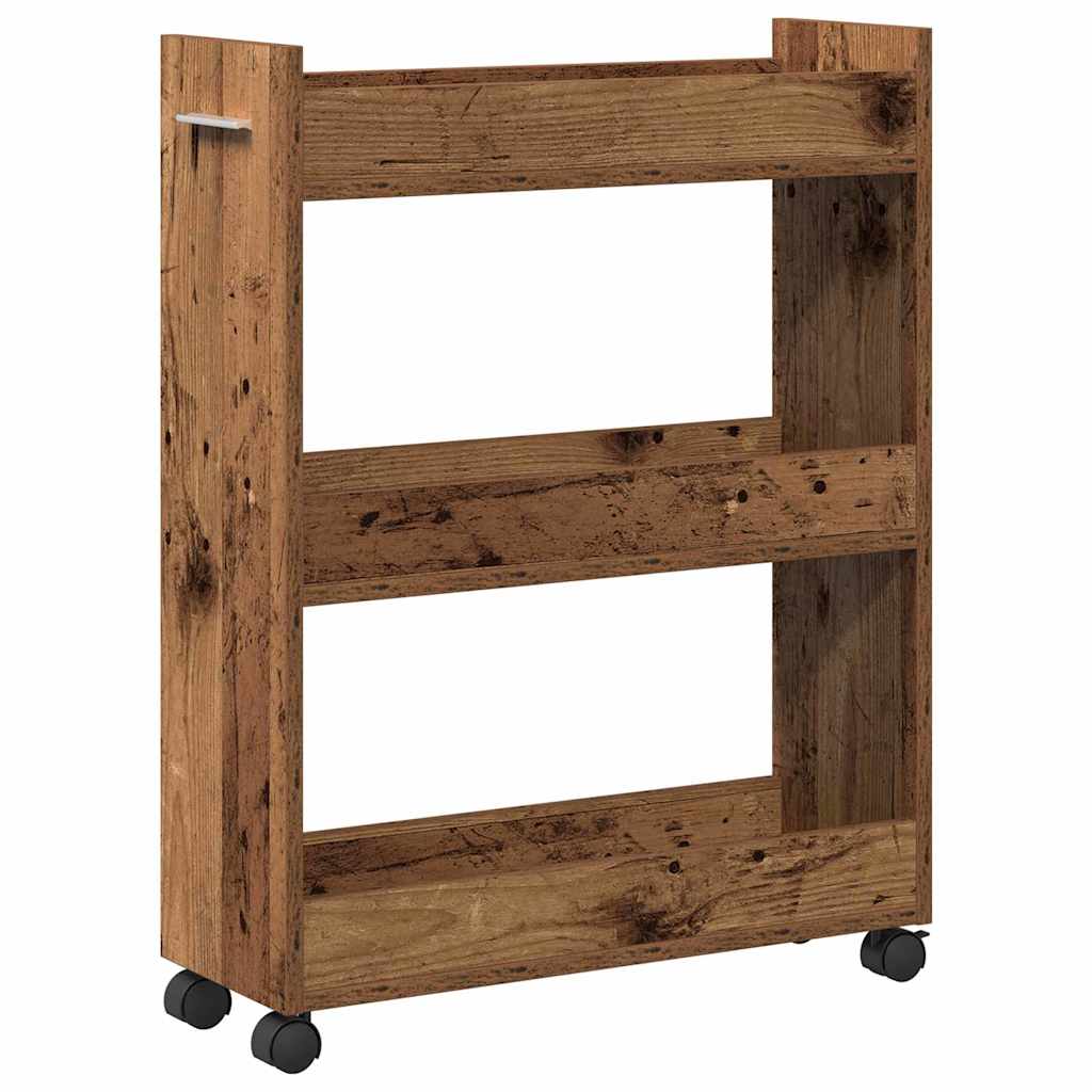 Dulap cu roata Lemn vechi 60 x 22 x 79 cm Lemn compozit GartenMobel Dekor