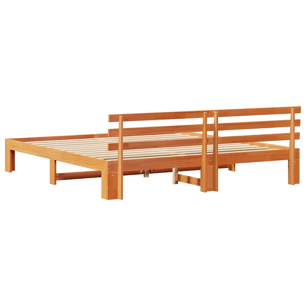 Cadru de pat Maroniu cerat 180 x 200 cm Lemn de pin masiv GartenMobel Dekor