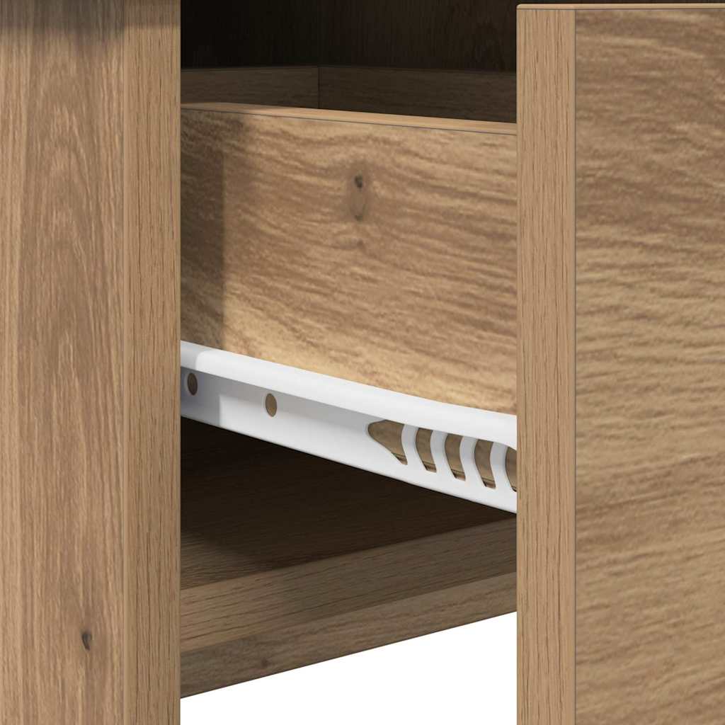 Masă de Machiaj stejar artizanal 100 x 45 x 76 cm Lemn compozit GartenMobel Dekor