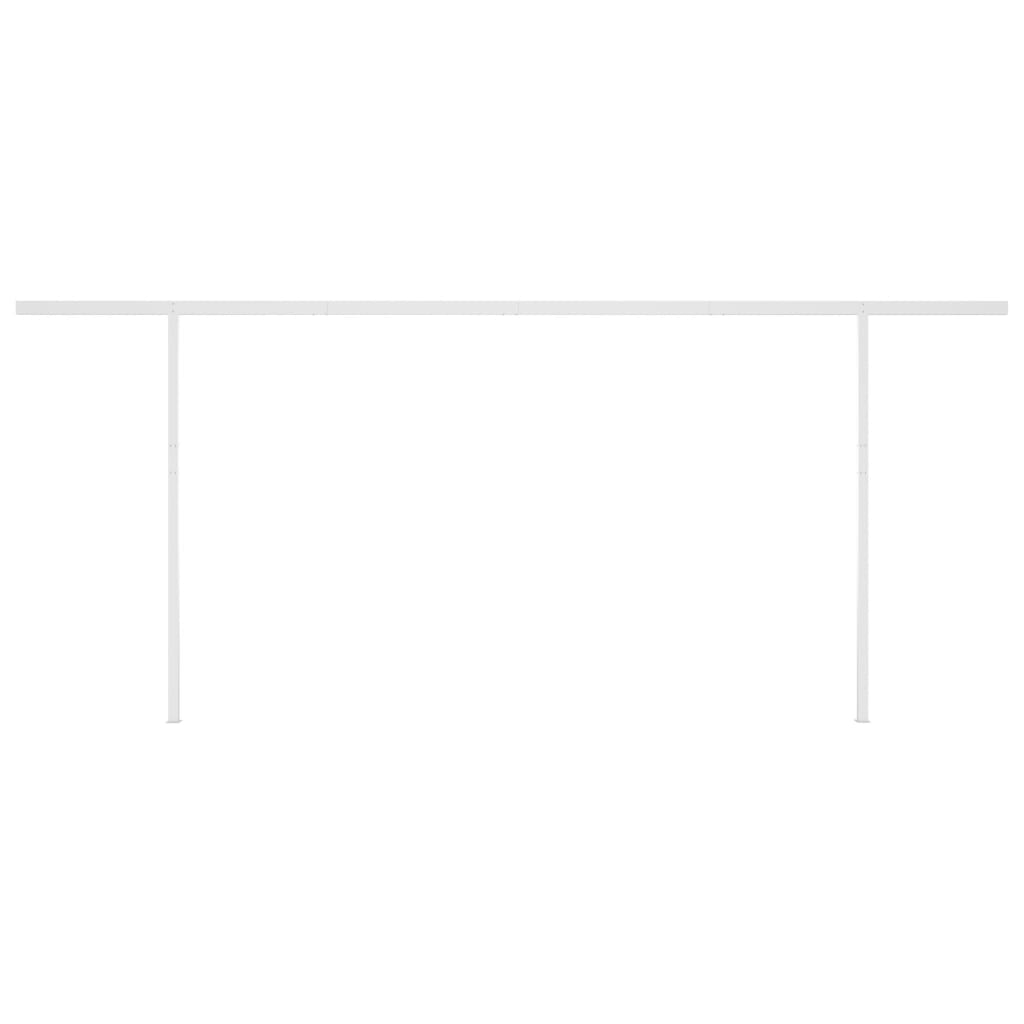 Copertină automată cu senzor vânt & LED, crem, 5x3 m GartenMobel Dekor