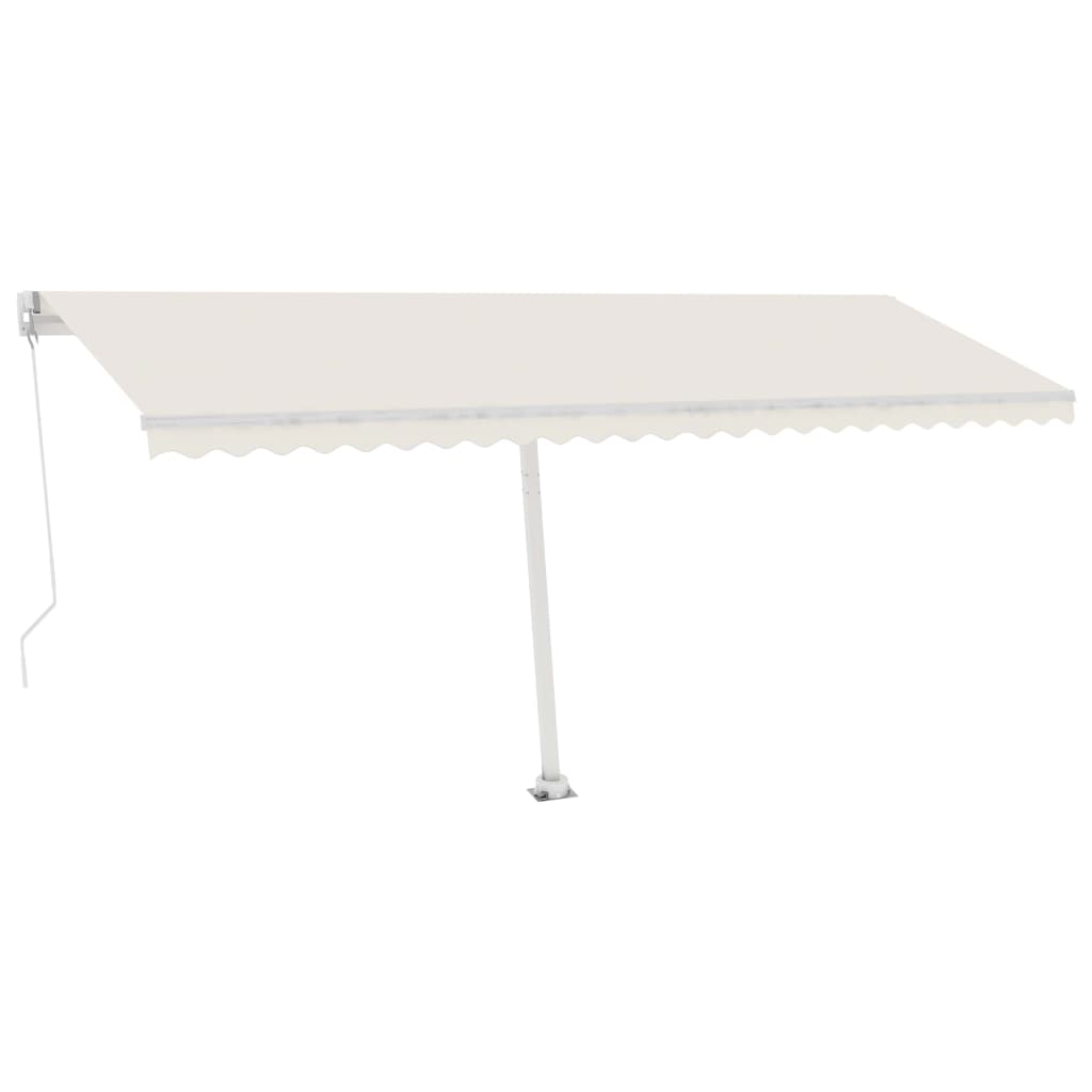 Copertină autonomă retractabilă manual, crem, 500x300 cm GartenMobel Dekor