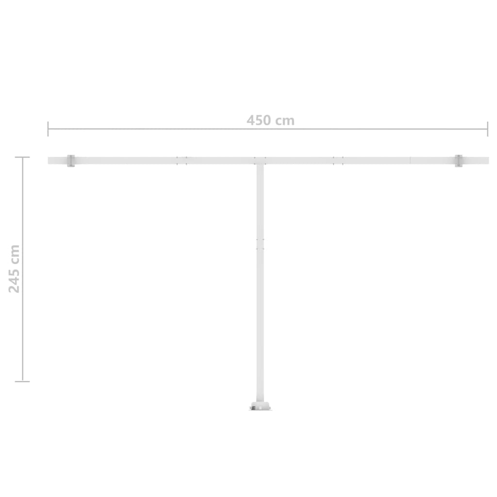 Copertină autonomă retractabilă manual, crem, 500x300 cm GartenMobel Dekor